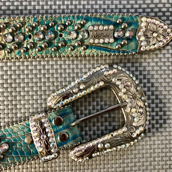 Bb Simon Thin Rhinestone Belt B B SIMON Accessories B B Simon